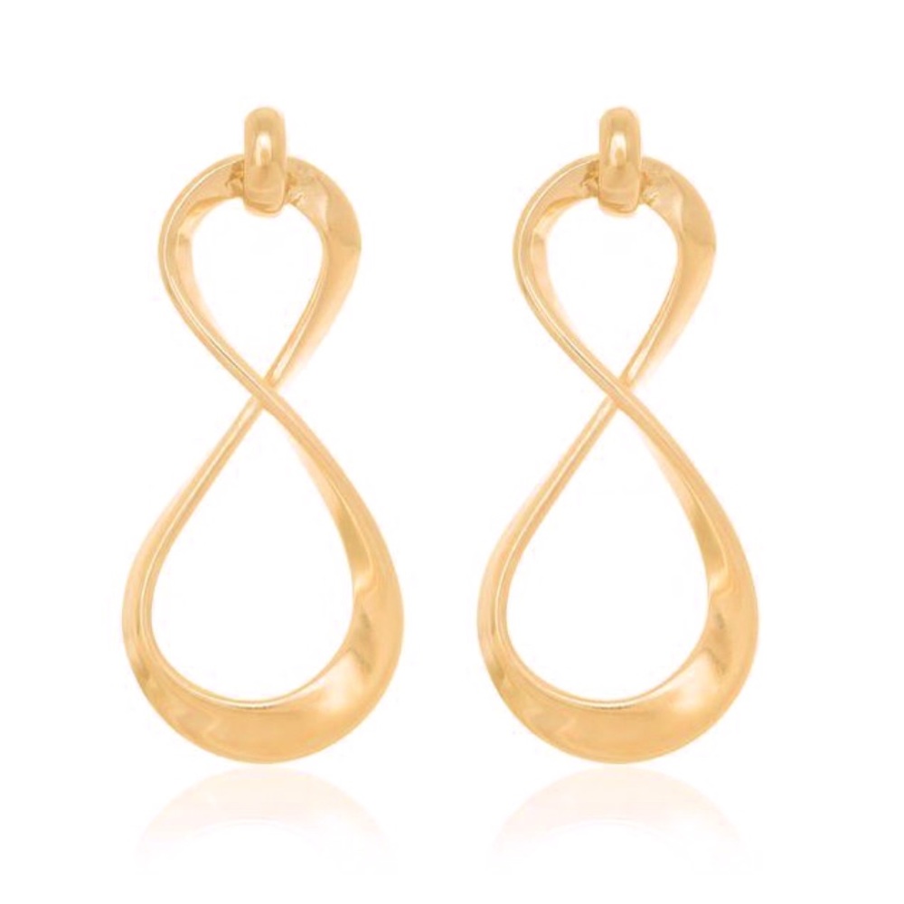 Infinity earrings set made in Brasil🇧🇷filledGold